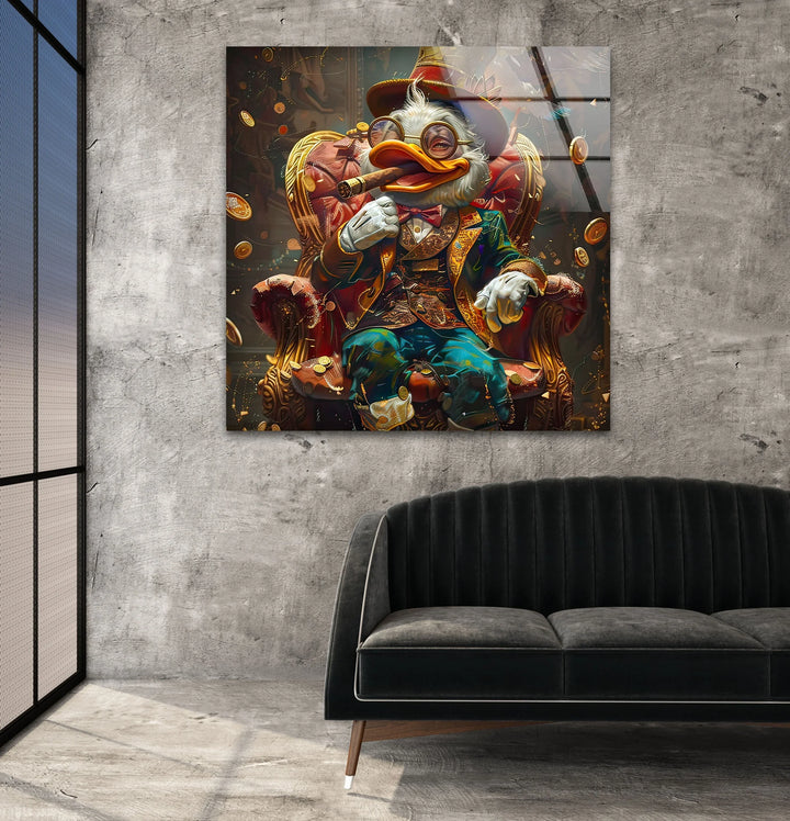Dagobert Duck Glass Wall Art stained glass wall art, stained glass wall decor