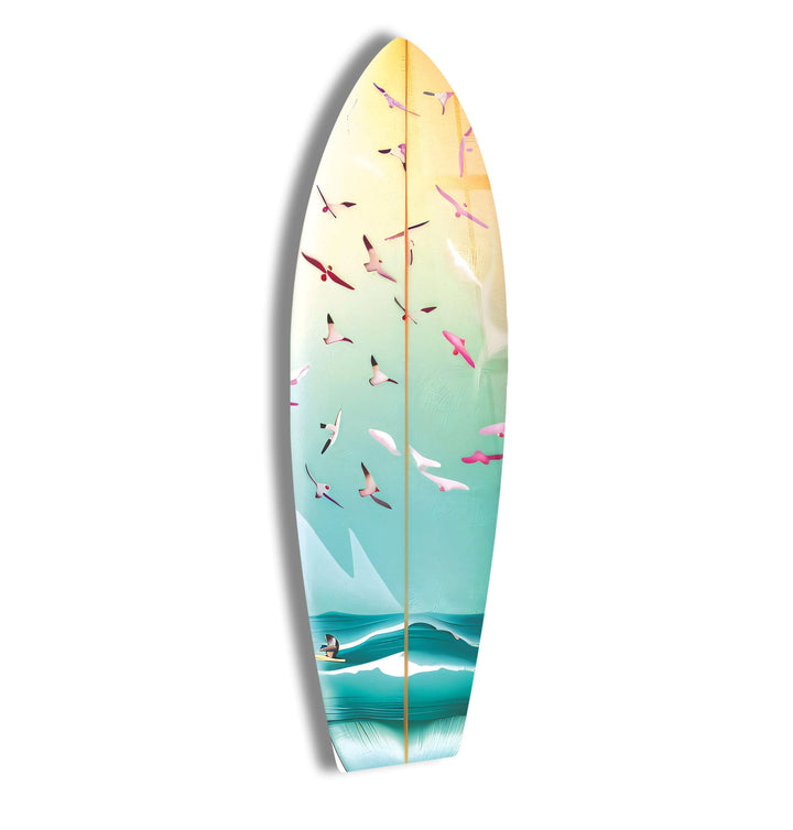 Coastal Breeze Surfboard Wall Art – Elegant Ocean Decor - MyPhotoStation