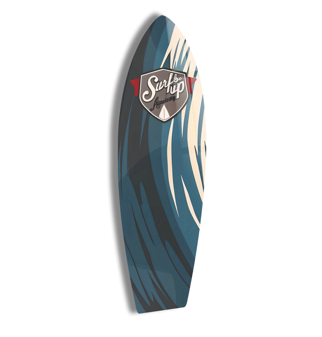 Blue Abstract Surfboard Wall Art - MyPhotoStation
