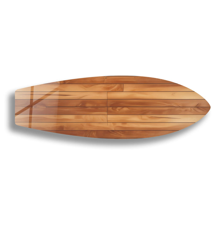 Brown Wood Details Surfboard Wall Art - MyPhotoStation