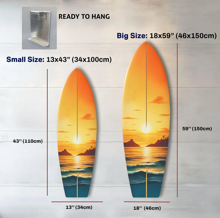 Sunset Surfboard Wall Art - MyPhotoStation