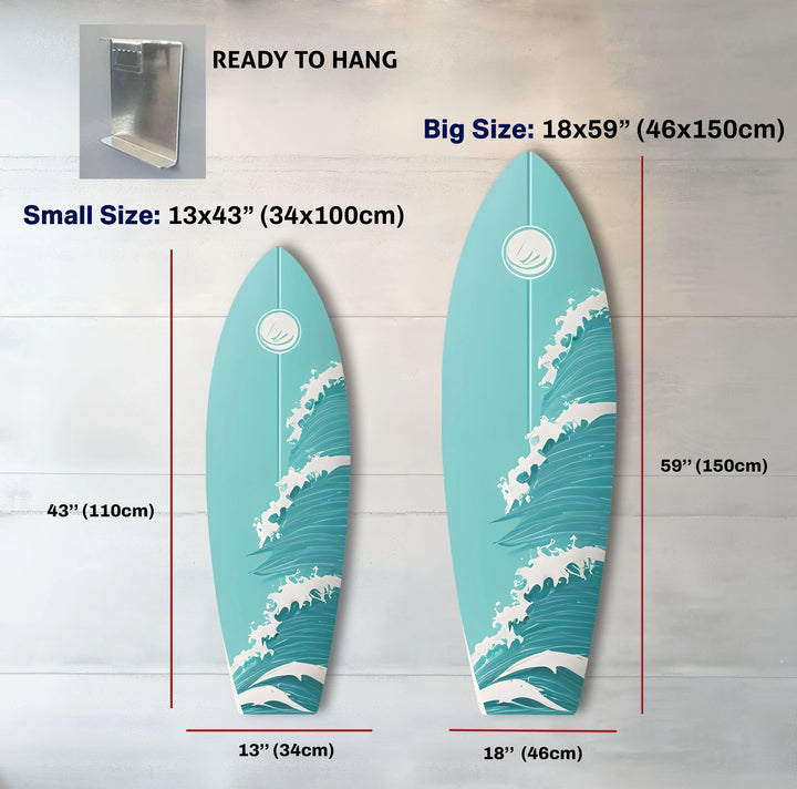 Sea Waves Surfboard Wall Art - MyPhotoStation