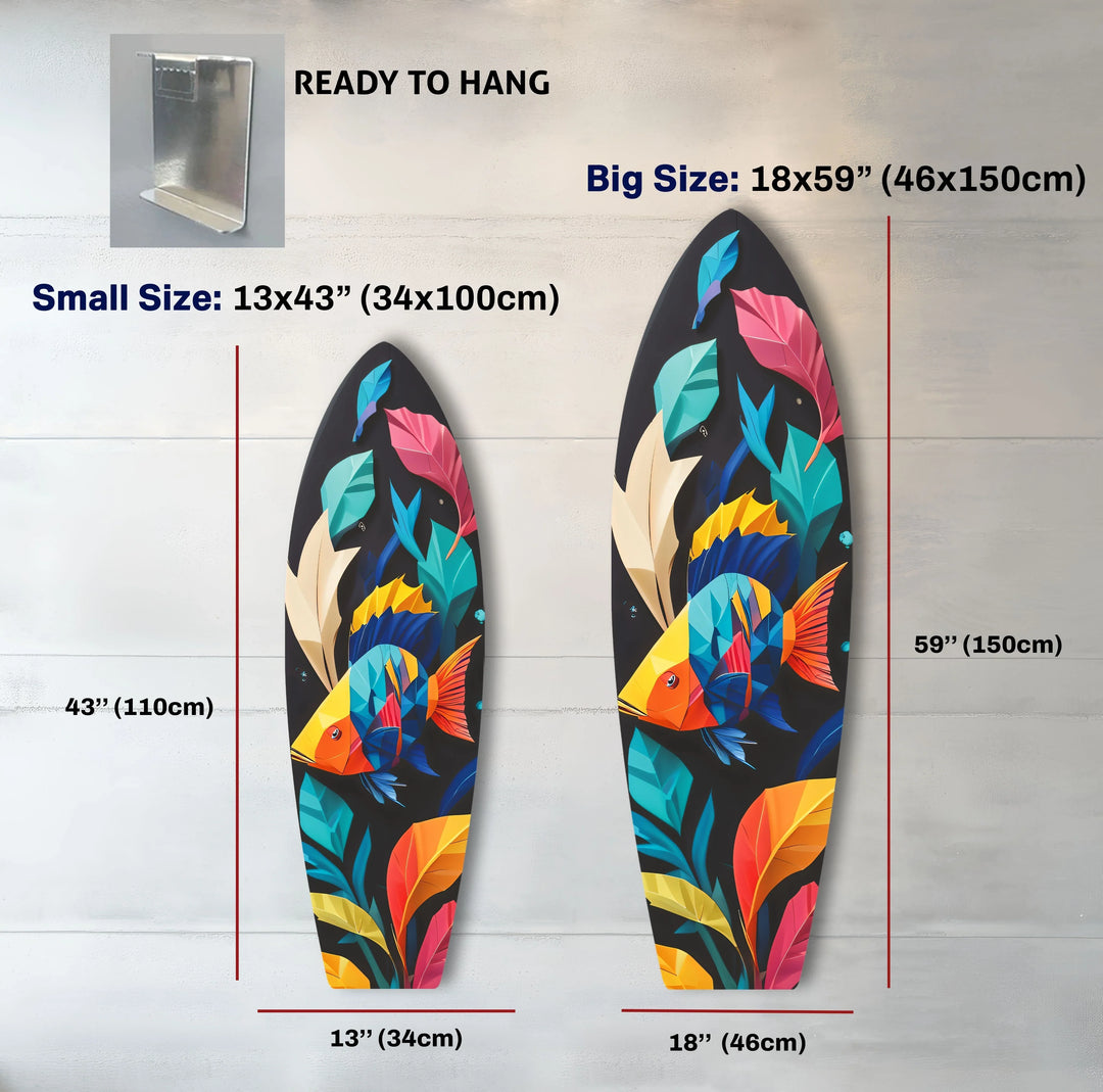 Stained Fishes Surfboard Wall Art - MyPhotoStation