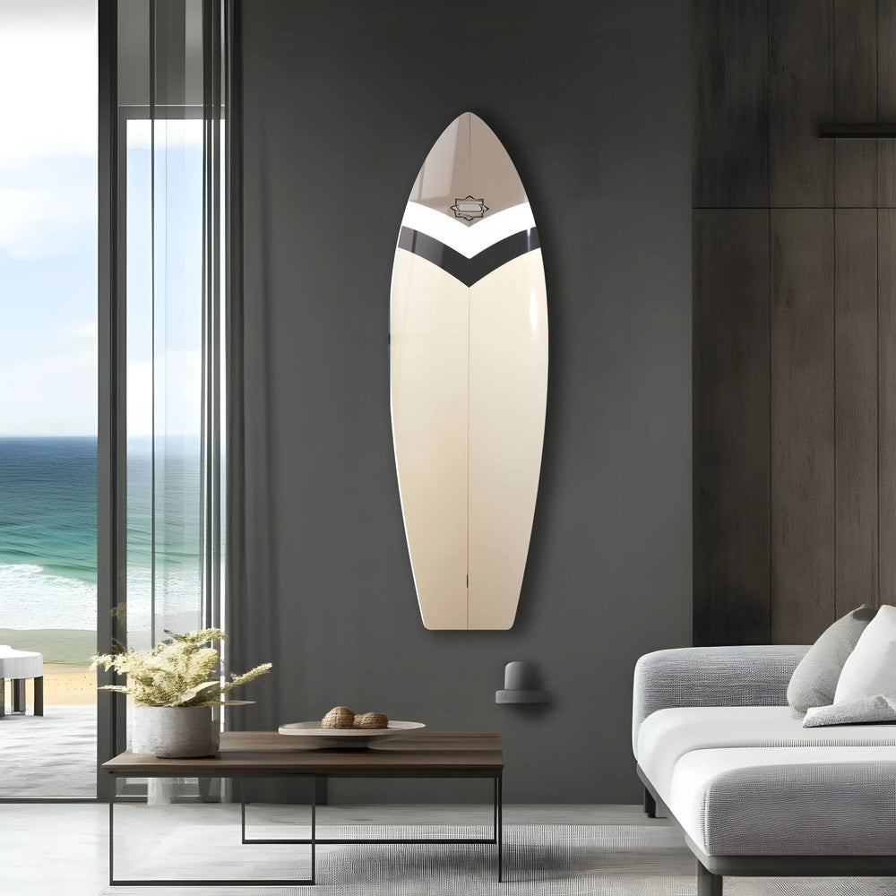 Beige Abstract Surfboard Wall Art - MyPhotoStation