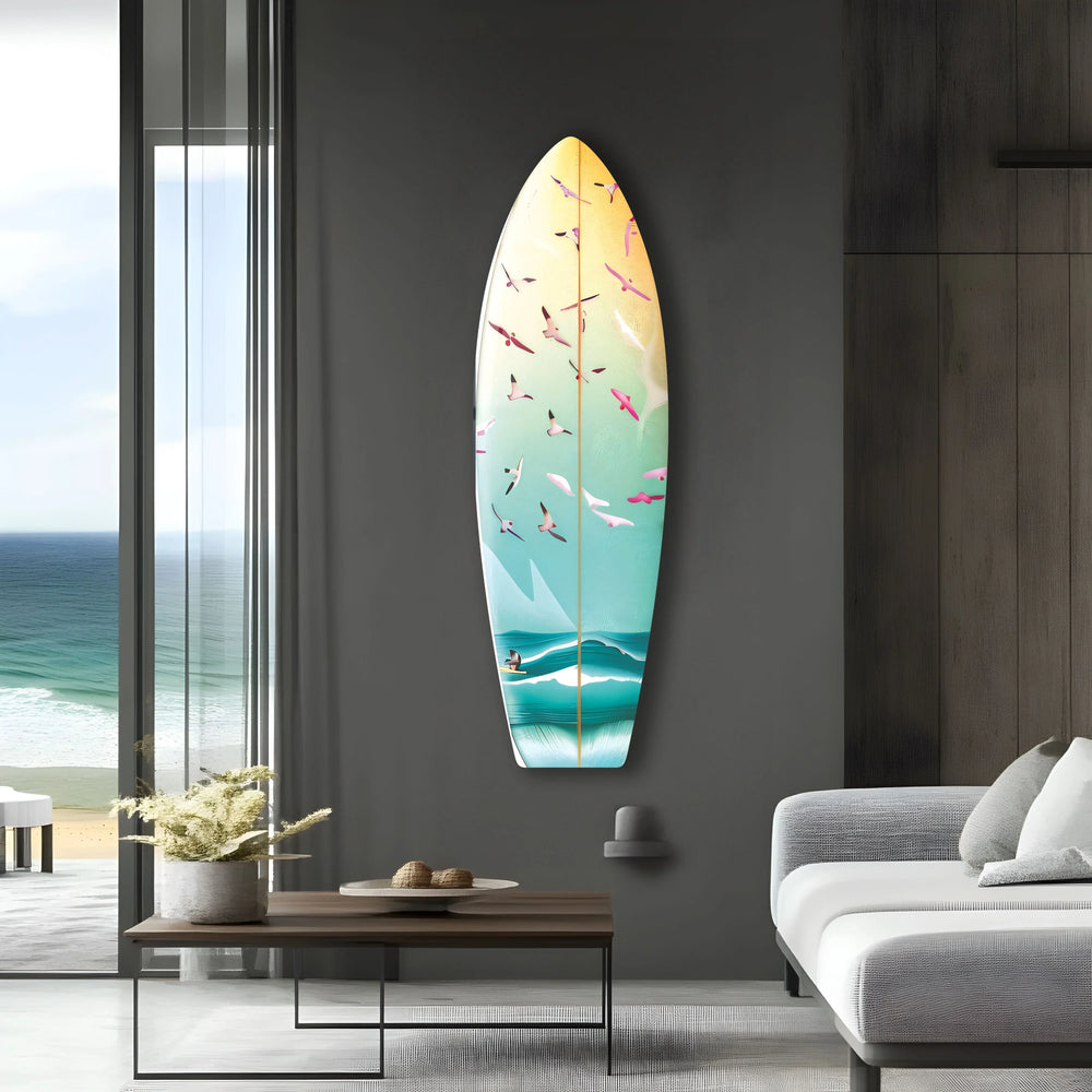 Coastal Breeze Surfboard Wall Art – Elegant Ocean Decor - MyPhotoStation
