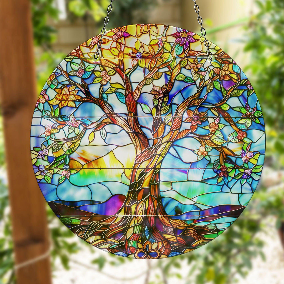 Life of tree Colored Suncatcher Decor  Brighten Windows | Myphotostation
