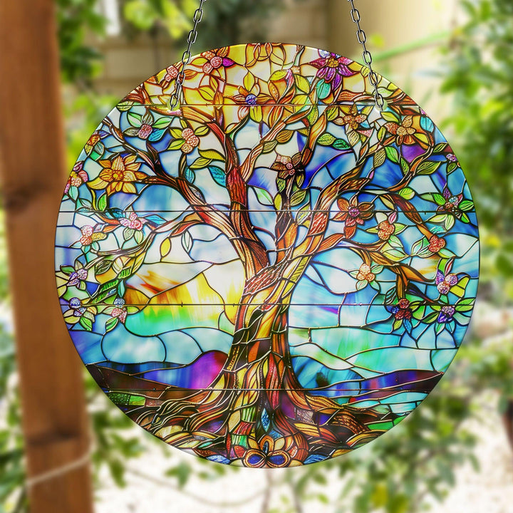 Life of tree Colored Suncatcher Decor  Brighten Windows | Myphotostation
