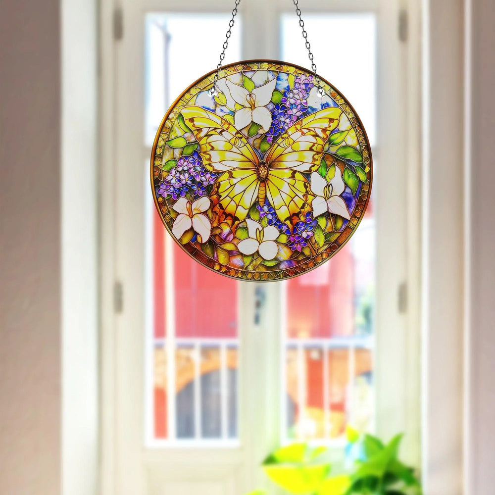 Colorful Birds Stained  Suncatcher Vibrant Stained Glass Suncatchers for Windows | Myphotostation