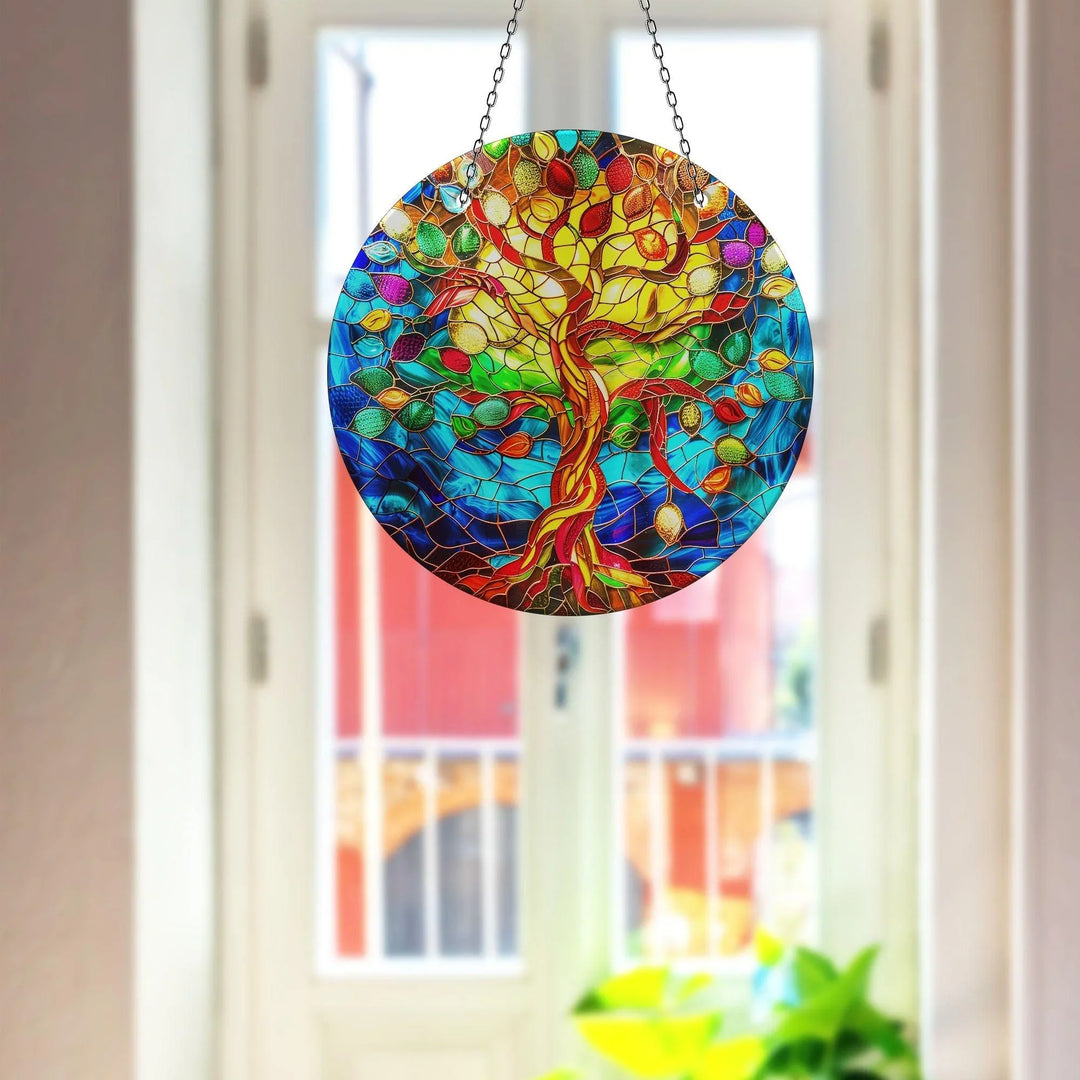 Vivid Life of tree Suncatcher Decor Transform Windows with Suncatchers | Myphotostation