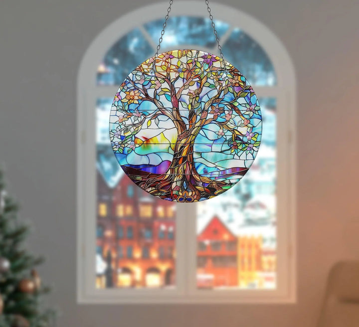 Life of tree Colored Suncatcher Decor Moon Suncatchers | Myphotostation