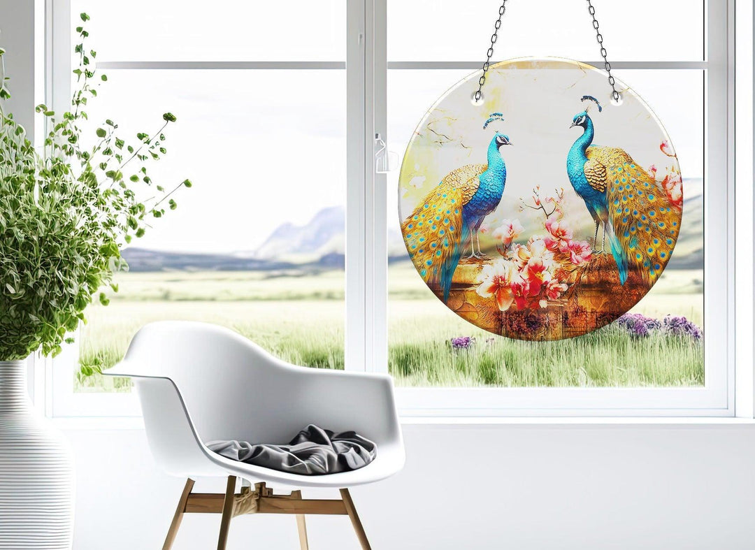 Blue Peacock Suncatcher - MyPhotoStation