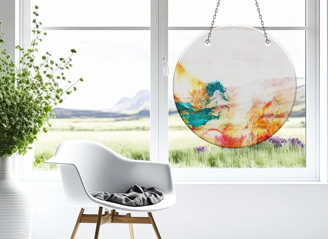 Colorful Alcohol Ink Art Suncatcher Beautiful Home Decor | Myphotostation