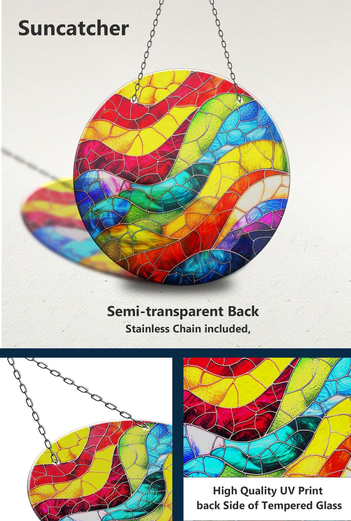Colored Stained Stones Decor Suncatcher - MyPhotoStation