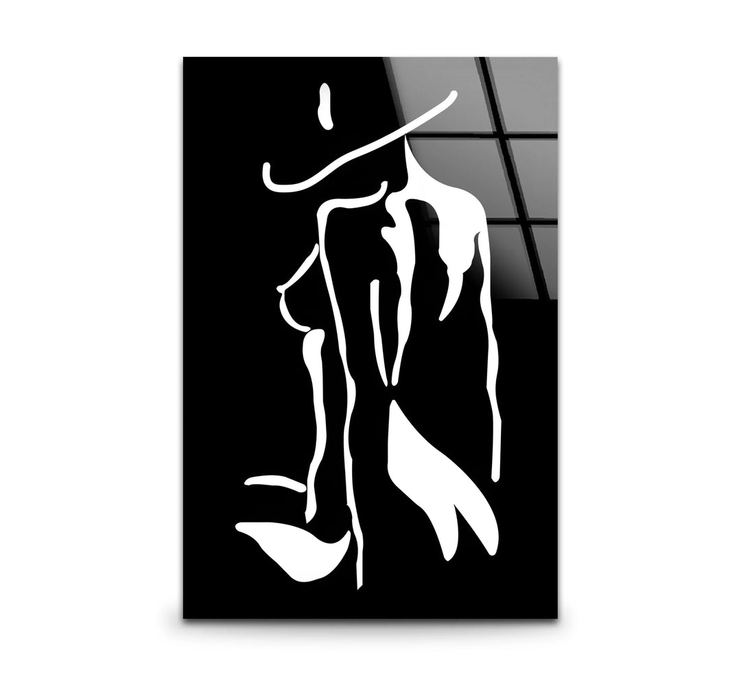 Erotic paintings and nude artwork showcased in sleek wall art