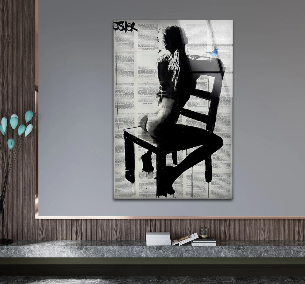 Glass wall art featuring sensual erotic nude art for bold decor
