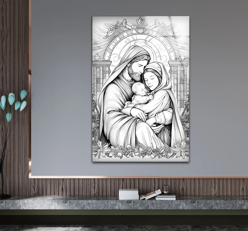Stylish black and white artwork showcasing the essence of Christmas in a minimalist and artistic composition.