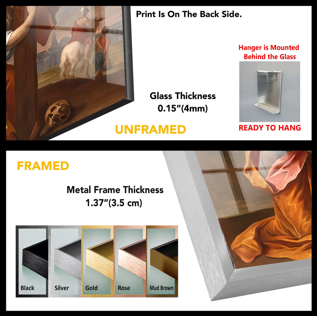 Jesus Crucifixion Wall Art – Religious Glass Print of Calvary Scene for Faith-Inspired Decor - MyPhotoStation