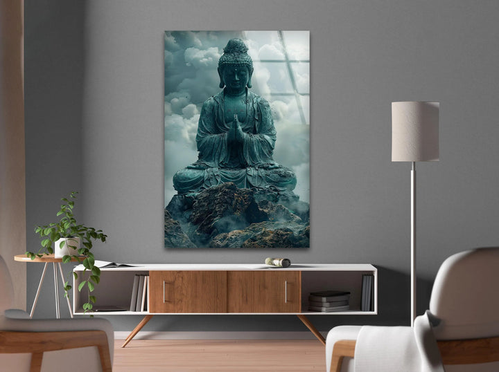 Buddha Photo on Glass Home Decor