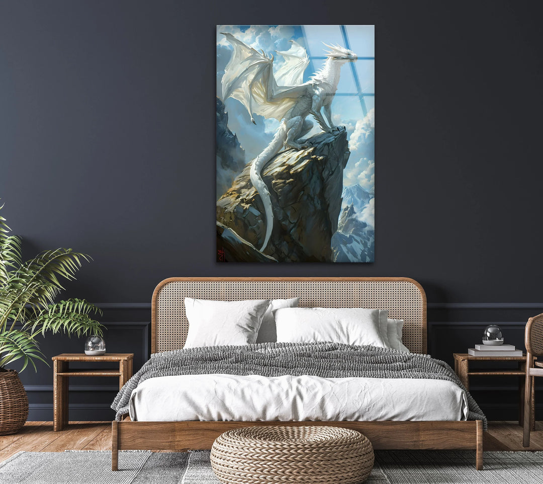Celestial White Dragon Art: A magnificent creature soaring through the sky, radiating power and beauty. 🌟