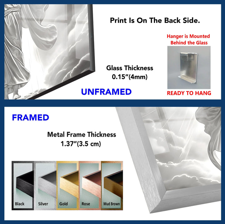 Divine Ascension – Black & White Christ in Heaven Wall Art - MyPhotoStation