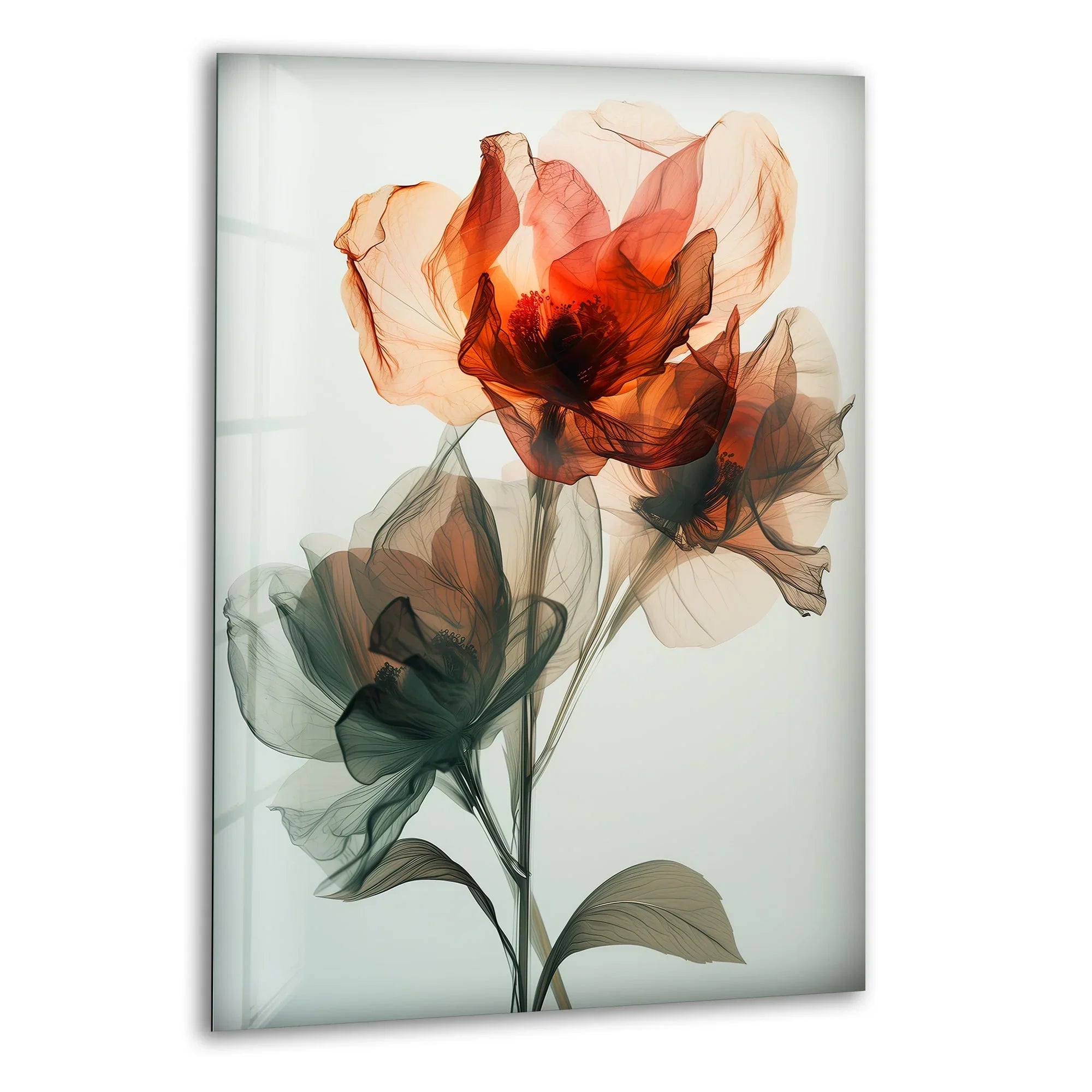 Watercolor Red Flower Wall Art Decor – Elegant Floral Art – MyPhotoStation