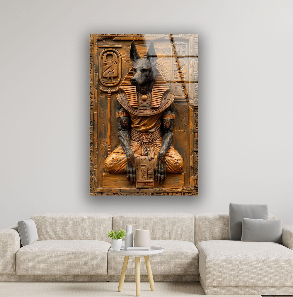 Ancient Egyptian Dog Glass Wall Art glass image printing, glass prints from photos