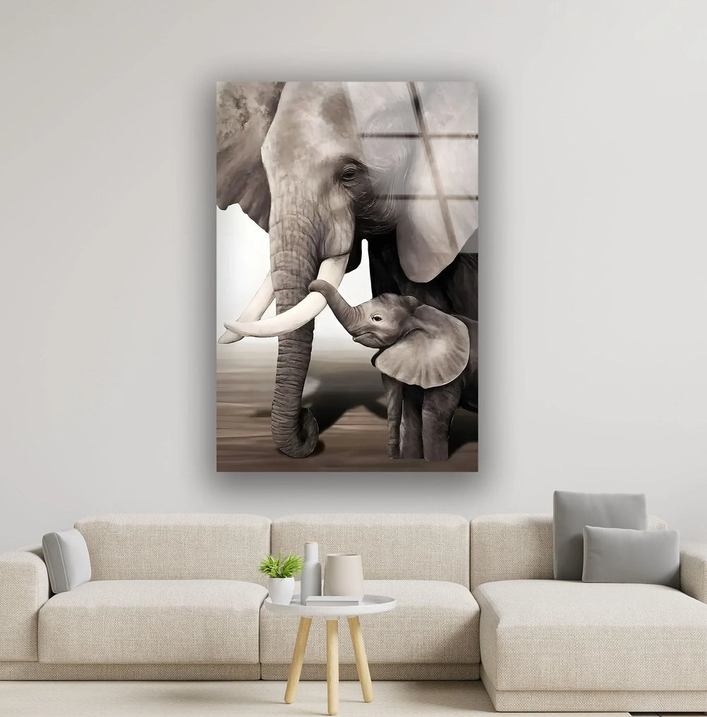Family of Elephant Glass Wall Art art glass wall art, glass wall art pictures