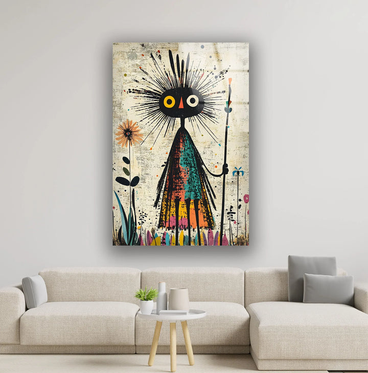 African Figure Paint Glass Wall Art Glass Printing Wall Art, Print photos on glass