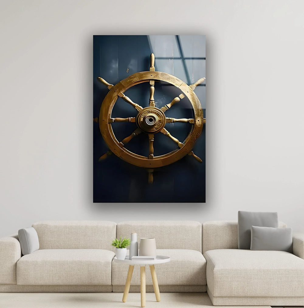 Ship Rudder Glass Wall Art Glass Printing Wall Art, Print photos on glass