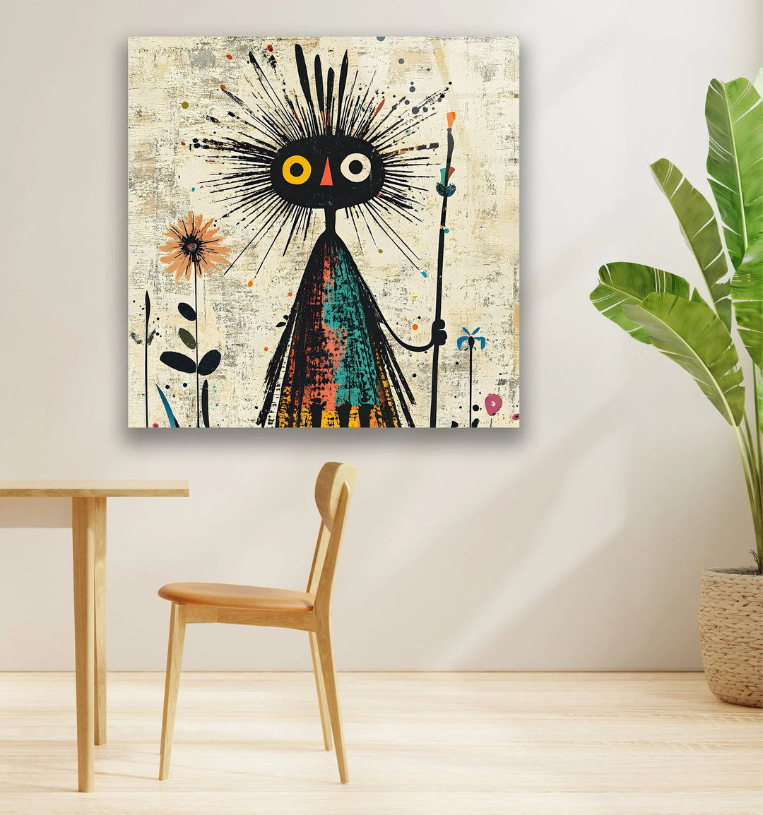 African Figure Paint Glass Wall Art glass pictures for Wall, glass prints wall art