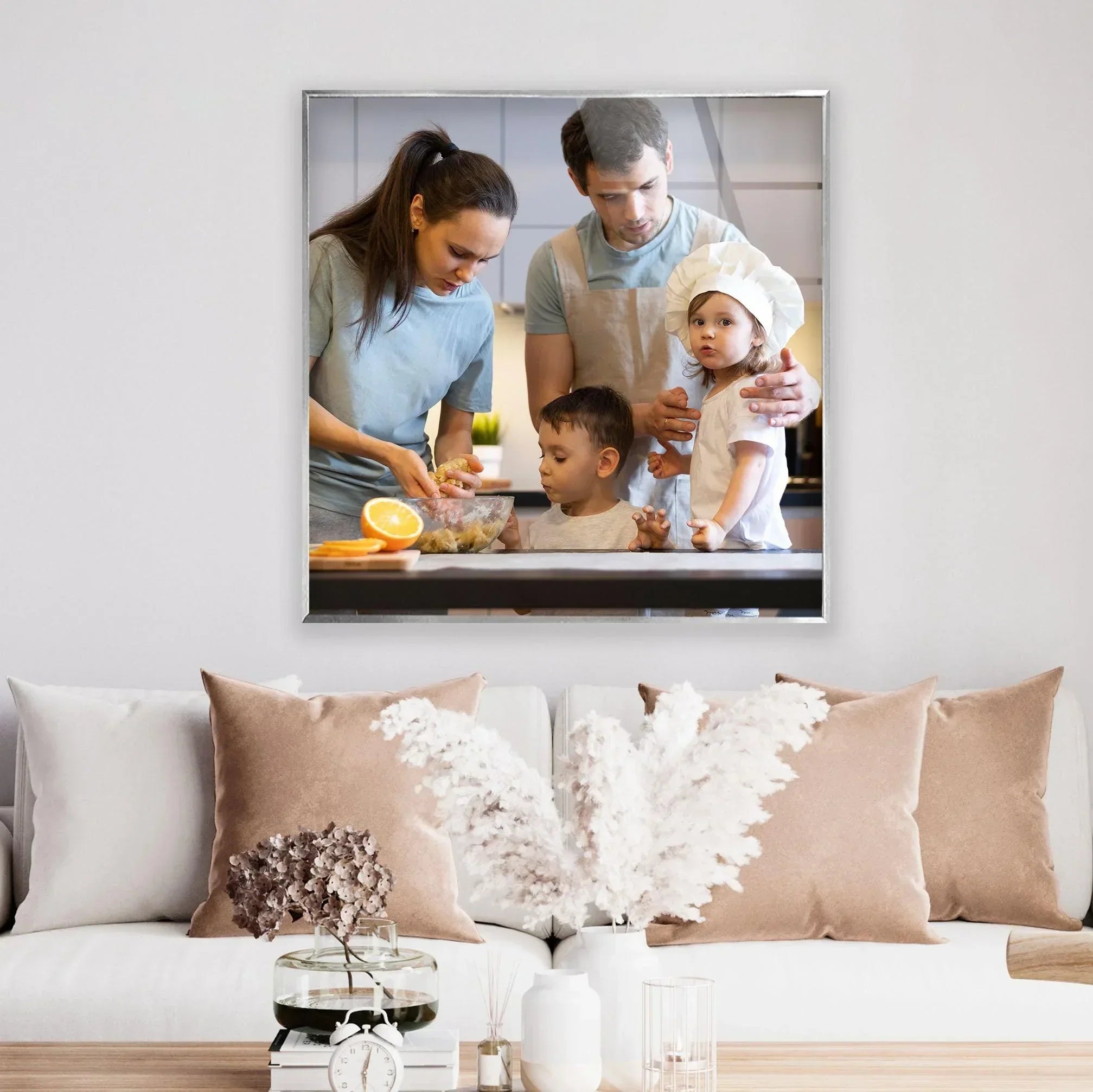 Framed Custom Square Glass Wall Art - MyPhotoStation