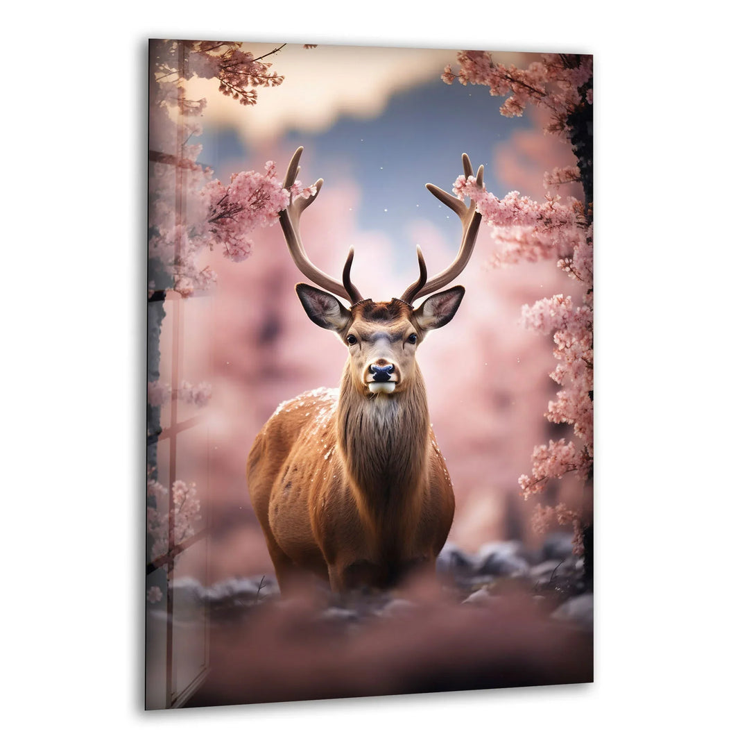 Spring Deer Glass Wall Art stained glass wall art, stained glass wall decor