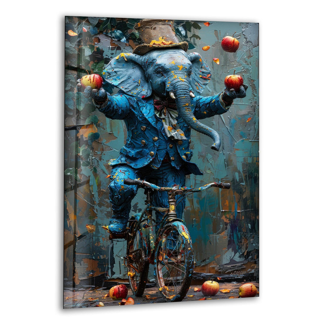 Circus Elephant Glass Wall Art glass photo prints, glass picture prints