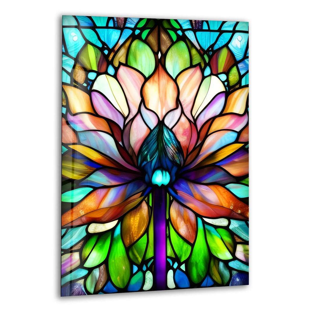 Decorative Flower Stained Glass Wall Art - MyPhotoStation