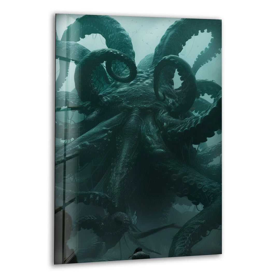 Big Kraken Glass Wall Art picture on glass wall art, photos printed on glass