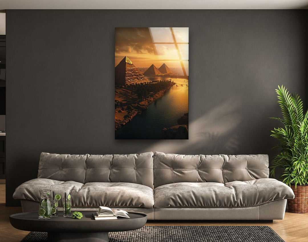 Egyptian Pyramids Glass Wall Art art glass wall art, glass wall art pictures