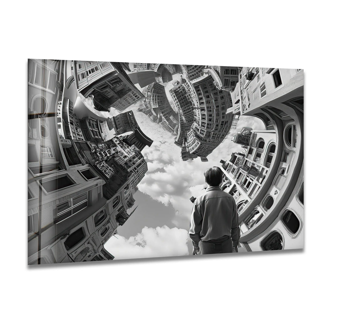 Escher Futuristic Glass Wall Art large glass photo prints, glass wall photos