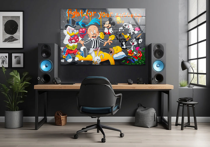 Fight Your Success Glass Wall Art Glass Printing Wall Art, Print photos on glass
