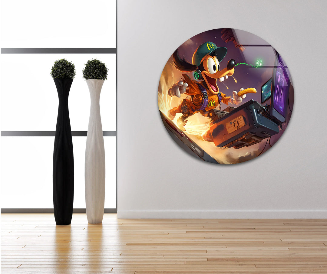 Funky Cartoon Gamer Glass Wall Art Glass Printing Wall Art, Print photos on glass