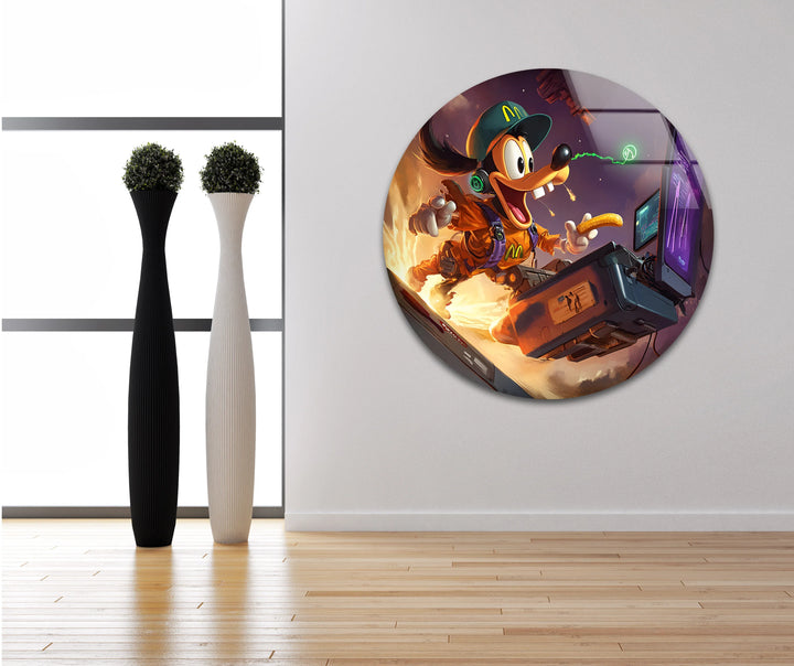 Funky Cartoon Gamer Glass Wall Art Glass Printing Wall Art, Print photos on glass