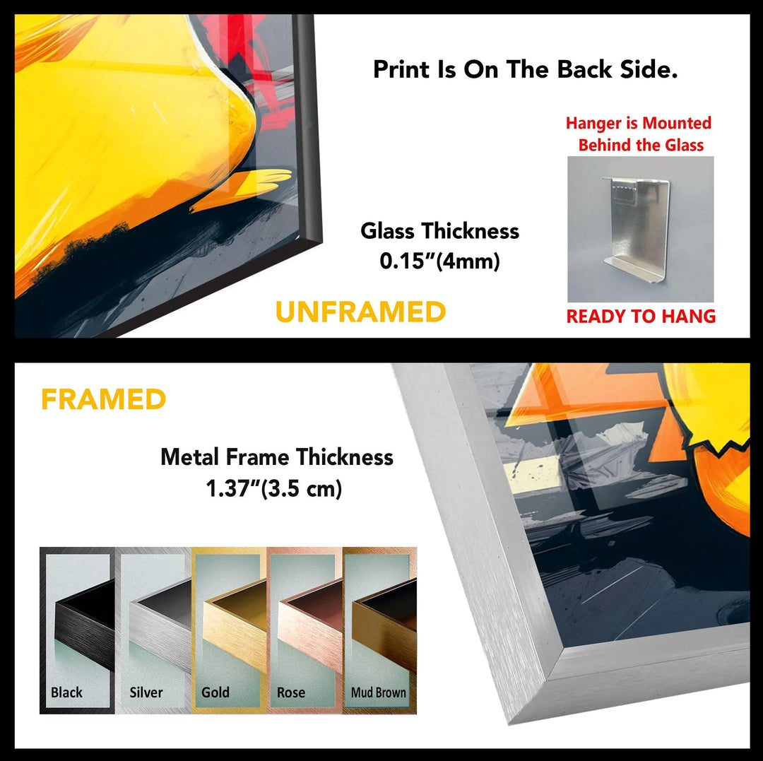Electric Beat – Street Pikachu Glass Wall Art