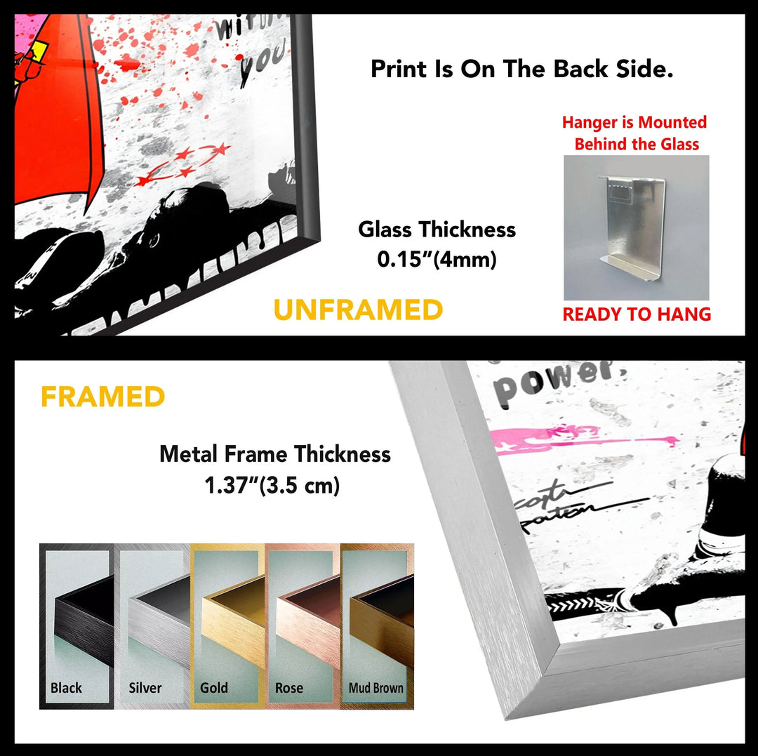 Flex Your Power – Motivational Urban Glass Wall Art