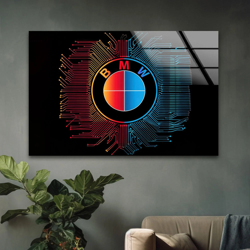 BMW Glass Wall Art custom glass pictures, glass art prints