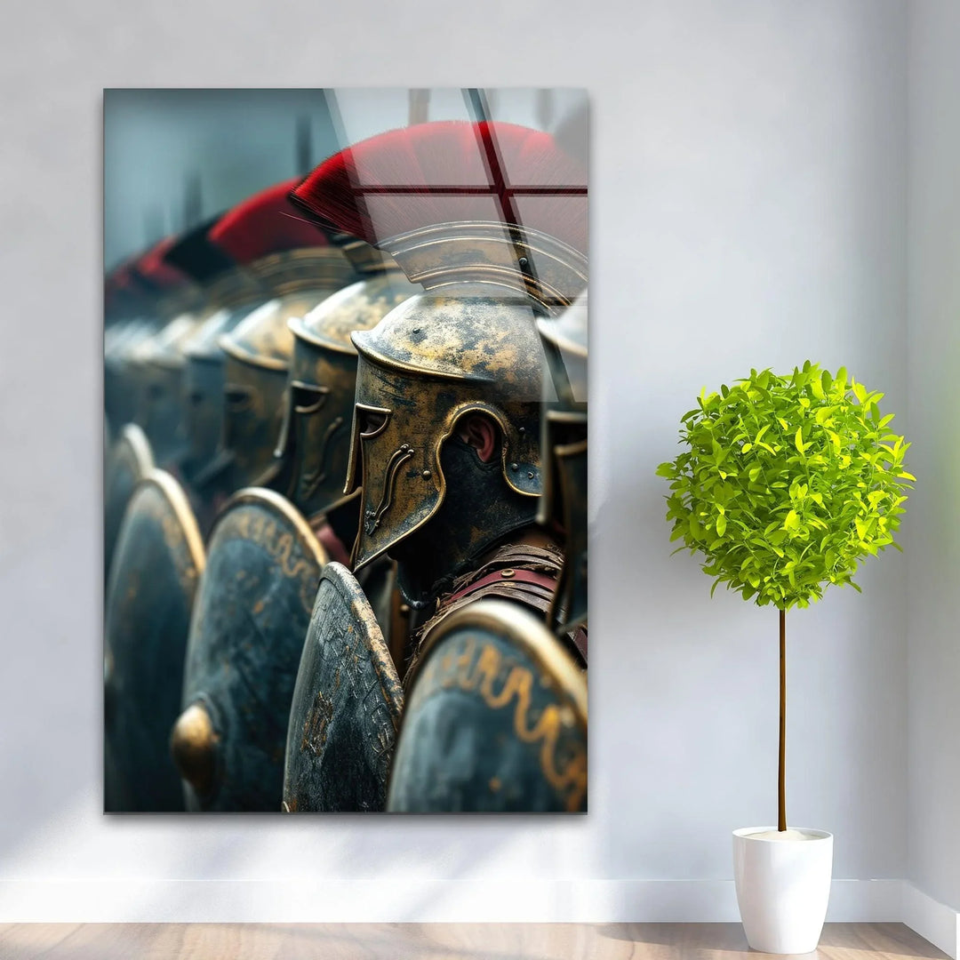 Spartans Glass Wall Art glass art painting, glass art for the Wall