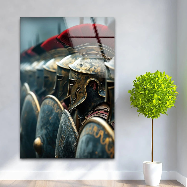 Spartans Glass Wall Art glass art painting, glass art for the Wall