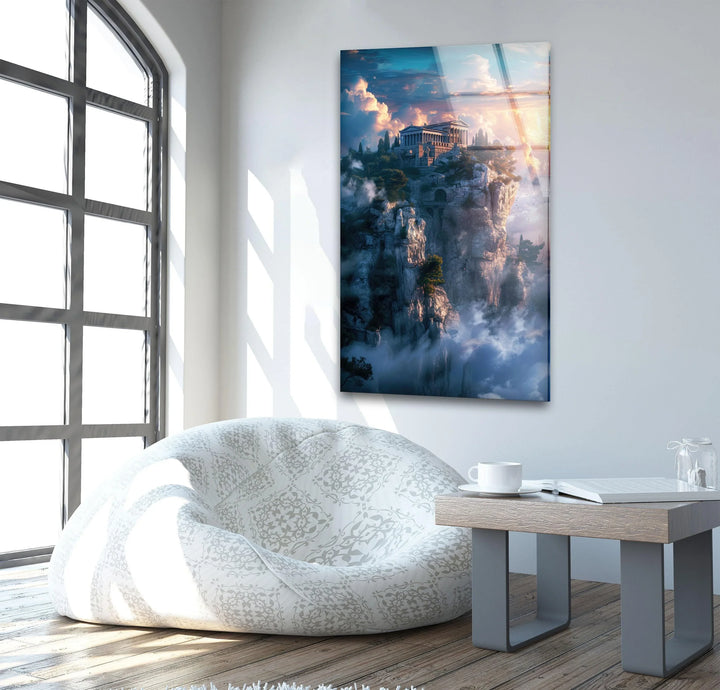 Mount Olympus Glass Wall Art, Glass Printing Wall Art, Print photos on glass