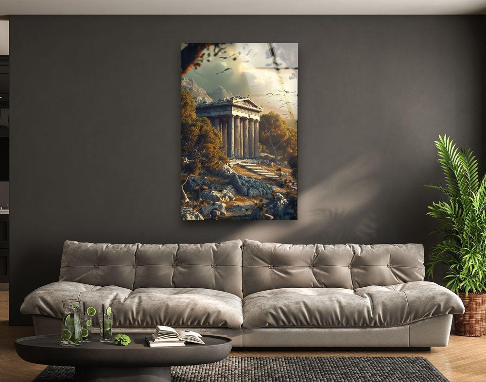 Temple Of Artemis Glass Wall Art, art glass wall art, glass wall art pictures