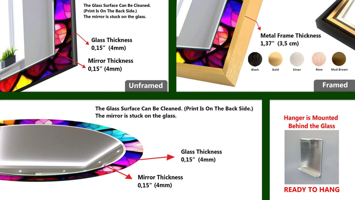 Colored Abstract Wall Mirror - MyPhotoStation