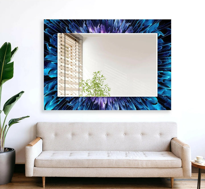 Blue Bathroom Wall Mirrors mirror wall art