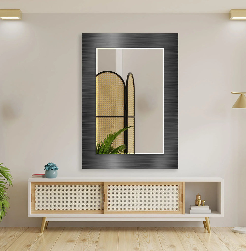 Gray Abstract Wall Mirrors full length mirrors
